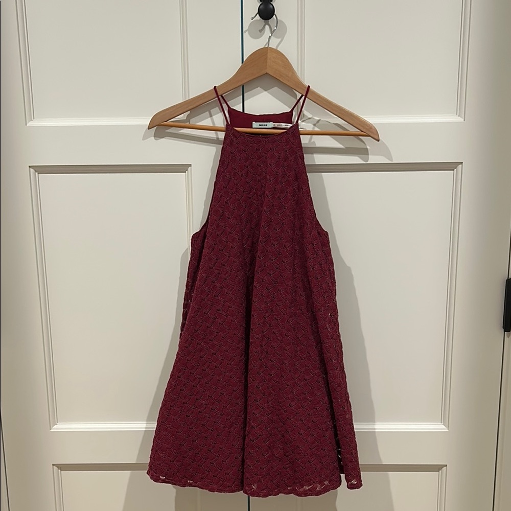 Kimchi Blue (Urban Outfitters) Maroon Halter Sundress Mini